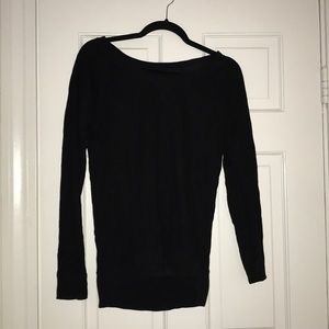 Black Thin Sweat Shirt Top